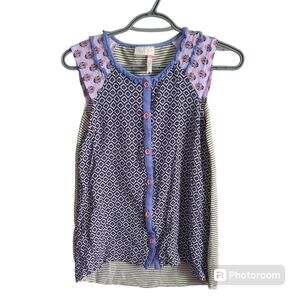 Matilda Jane Someone Special Multi-Pattern Cap Sleeve‎ Style Tunic Size 14